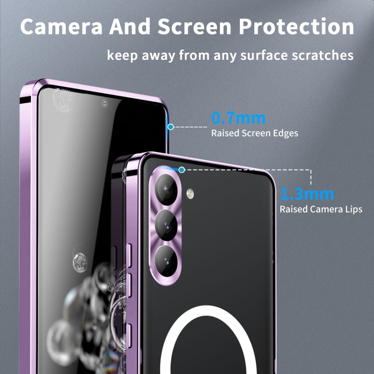 For Samsung Galaxy S23 FE 5G MagSafe Magnetic Frosted Metal Phone Case(Purple) - Galaxy S23 FE 5G Cases by buy2fix | Online Shopping UK | buy2fix