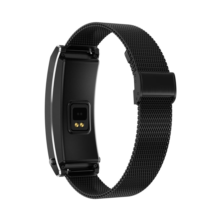 K13S 1.14 inch TFT Screen Milanese Metal Strap Smart Call Bracelet Supports Sleep Management / Blood Oxygen Monitoring(Black) - Smart Wristbands by buy2fix | Online Shopping UK | buy2fix