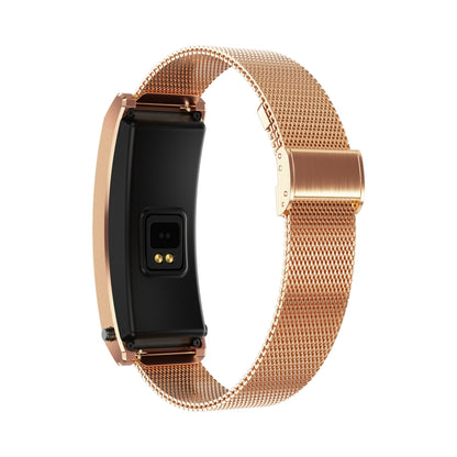 K13S 1.14 inch TFT Screen Milanese Metal Strap Smart Call Bracelet Supports Sleep Management / Blood Oxygen Monitoring(Rose Gold) - Smart Wristbands by buy2fix | Online Shopping UK | buy2fix