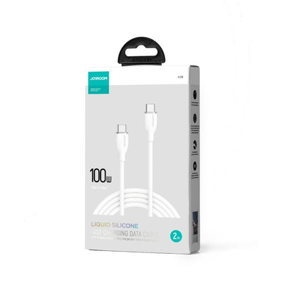 JOYROOM SA29-CC5 100W USB-C/Type-C to USB-C/Type-C Liquid Silicone Fast Charging Data Cable, Length: 2m(White) - USB-C & Type-C Cable by JOYROOM | Online Shopping UK | buy2fix