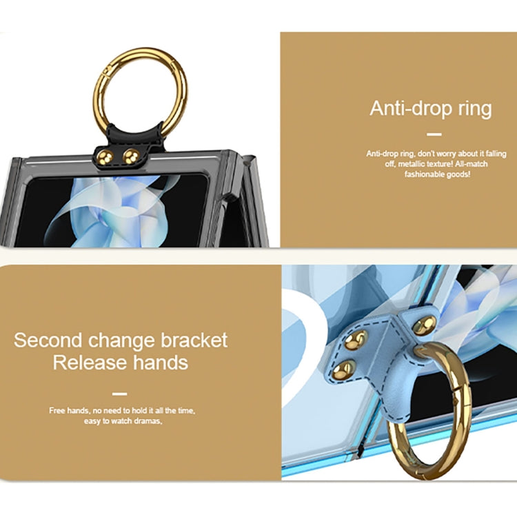 For Samsung Galaxy Z Flip5 GKK MagSafe Airbag Hinge Shockproof Phone Case with Ring Holder(Orange) - Galaxy Z Flip5 Cases by GKK | Online Shopping UK | buy2fix