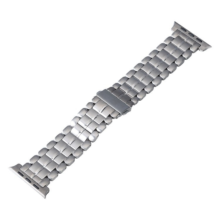 For Apple Watch Series 5 44mm Five Beads Titanium Steel Watch Band(Silver) - Watch Bands by buy2fix | Online Shopping UK | buy2fix