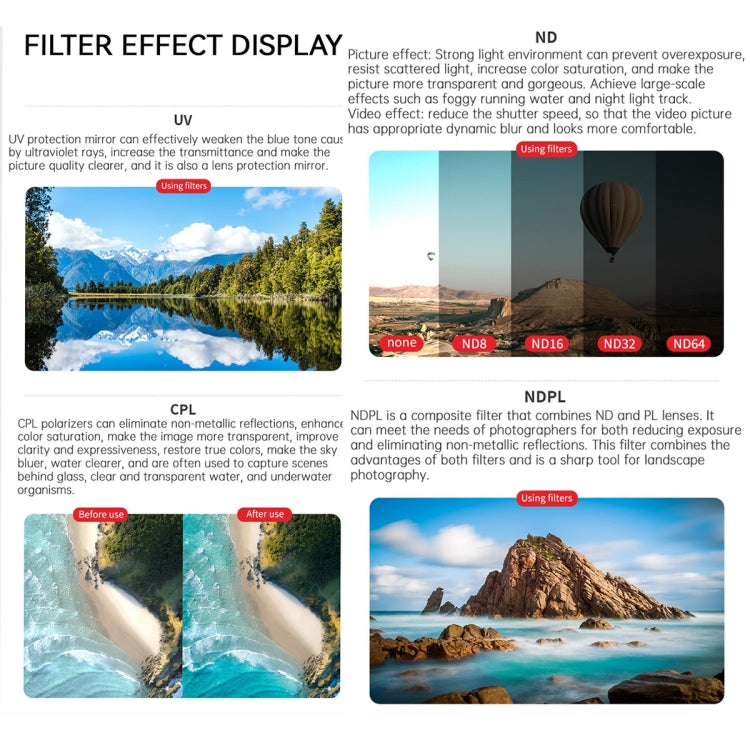 For DJI Air 3 JSR KB Series Drone Lens Filter, Filter:STAR - Mavic Lens Filter by JSR | Online Shopping UK | buy2fix