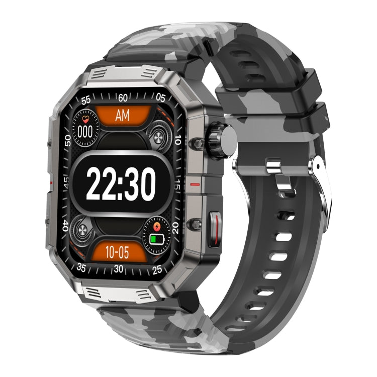 HAMTOD GW55 2.02 inch Screen IP68 Waterproof Smart Watch, Support Bluetooth Call / Heart Rate(Silver Frame) - Smart Watches by HAMTOD | Online Shopping UK | buy2fix