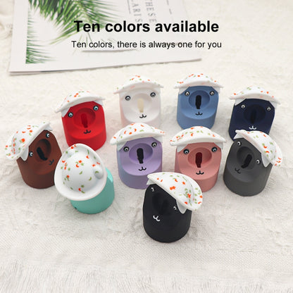 For Apple Watch Series Hat Bear Shaped Silicone Charging Base(Brown) - Charger / Holder by buy2fix | Online Shopping UK | buy2fix