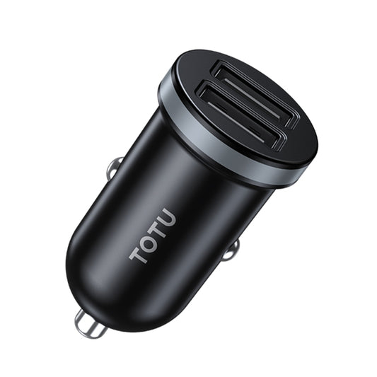 TOTU CC-3 2.1A Dual USB-A Port Car Charger(Grey) - Car Charger by TOTUDESIGN | Online Shopping UK | buy2fix