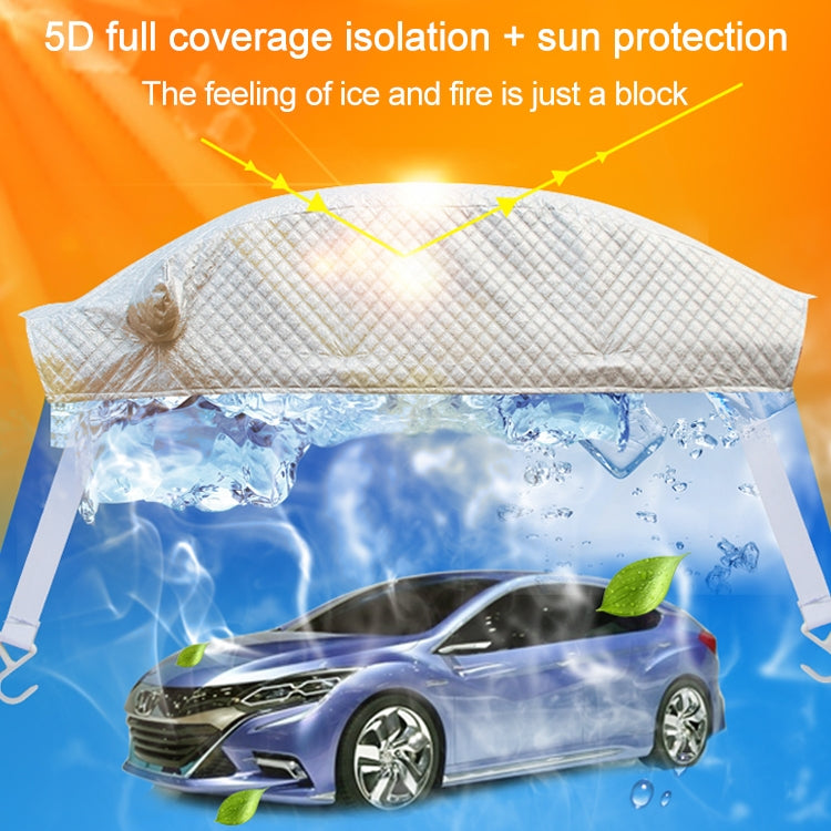 Car Half-cover Car Clothing Sunscreen Heat Insulation Sun Nisor, Plus Cotton Size: 4.7x1.8x1.5m - Aluminum Film PEVA by buy2fix | Online Shopping UK | buy2fix