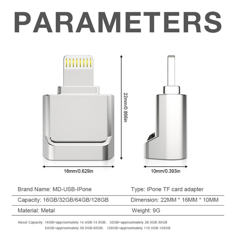 MicroDrive 8pin To TF Card Adapter Mini iPhone & iPad TF Card Reader (Black) -  by MICRODRIVE | Online Shopping UK | buy2fix