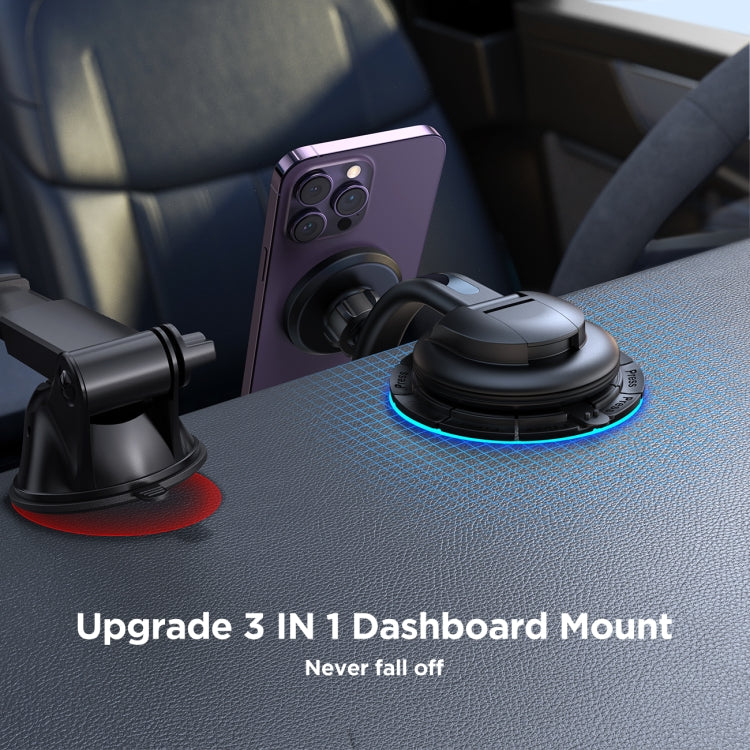 JOYROOM JR-ZS366-W 2 in 1 Dashboard Air Vent Magnetic Car Phone Mount Kit(Black) - Car Holders by JOYROOM | Online Shopping UK | buy2fix