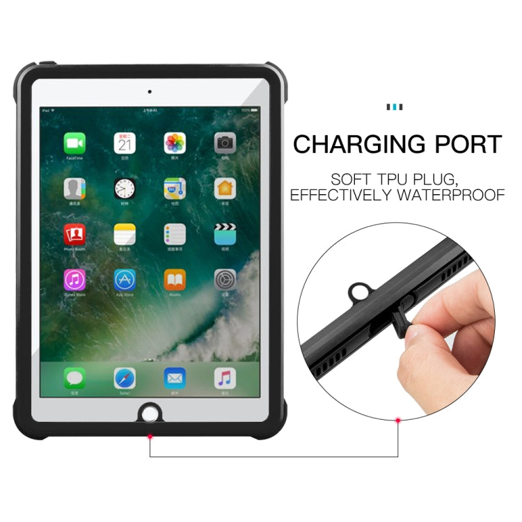 For iPad 9.7 (2017) / (2018) / Air RedPepper Shockproof Waterproof PC + TPU Protective Case with Holder(Black) - iPad 9.7 (2018) & (2017) Cases by RedPepper | Online Shopping UK | buy2fix