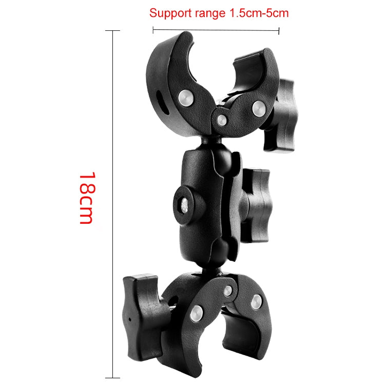 Motorcycle Dual-heads Crabs Clamps Handlebar Fixed Mount, Length:18cm - Mount & Holder by buy2fix | Online Shopping UK | buy2fix