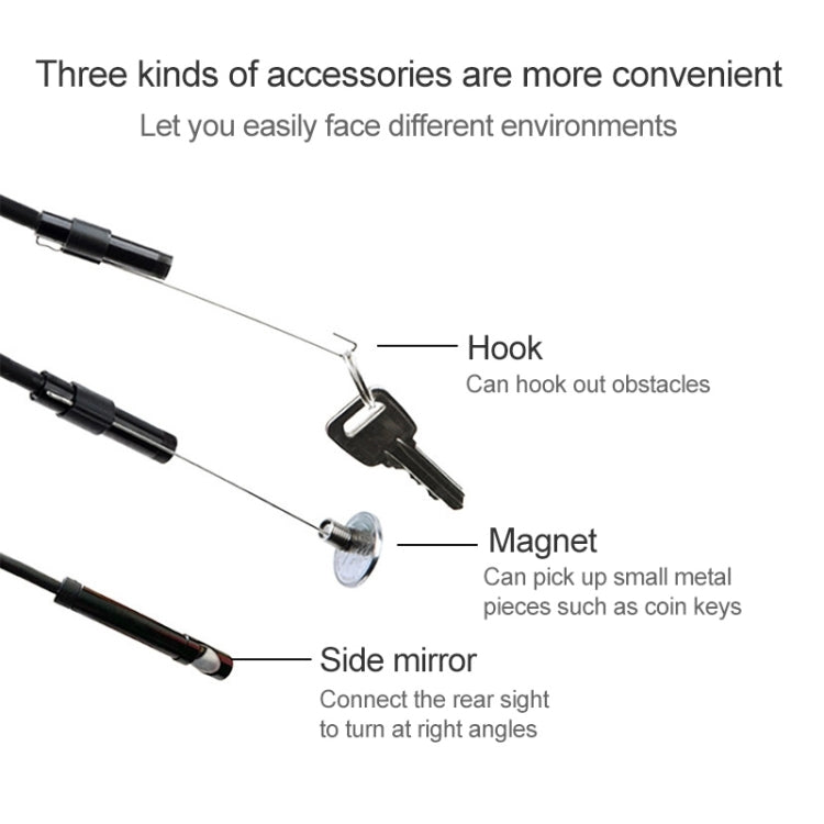 AN97 Waterproof Micro USB Endoscope Snake Tube Inspection Camera for Parts of OTG Function Android Mobile Phone, with 6 LEDs, Lens Diameter:8mm(Length: 1m) - Consumer Electronics by buy2fix | Online Shopping UK | buy2fix