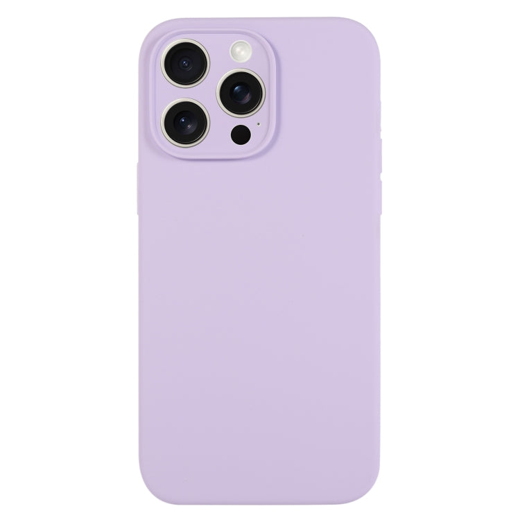 For iPhone 15 Pro Max Pure Color Liquid Silicone Fine Pore Phone Case(Lilac Purple) - iPhone 15 Pro Max Cases by buy2fix | Online Shopping UK | buy2fix