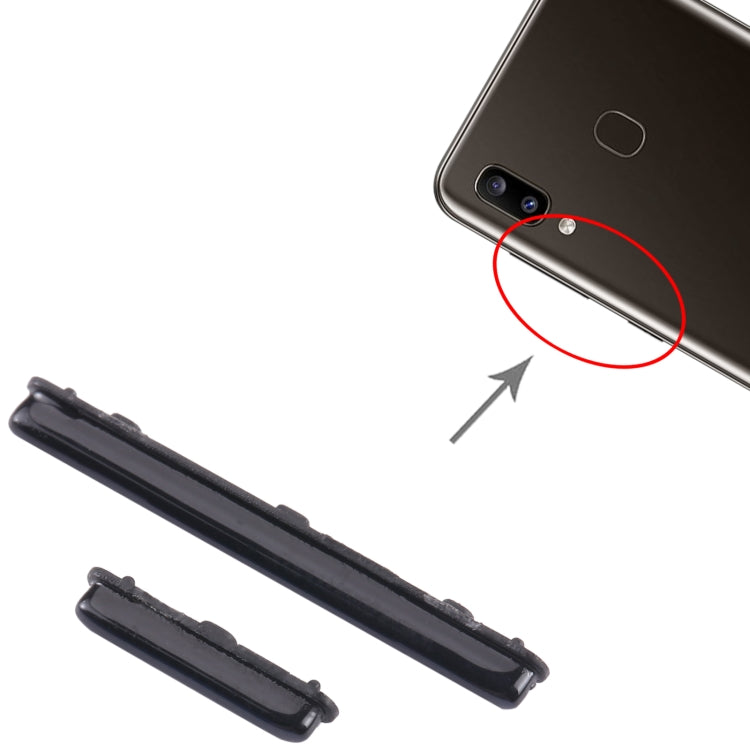 For Samsung Galaxy A60 SM-A606 10pcs Power Button + Volume Control Button(Black) - Home key & Side Key by buy2fix | Online Shopping UK | buy2fix