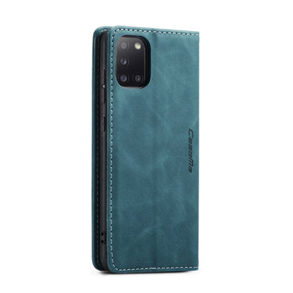 For Samsung Galaxy A31 CaseMe-013 Multifunctional Retro Frosted Horizontal Flip Leather Case with Card Slot & Holder & Wallet(Blue) - Galaxy Phone Cases by CaseMe | Online Shopping UK | buy2fix