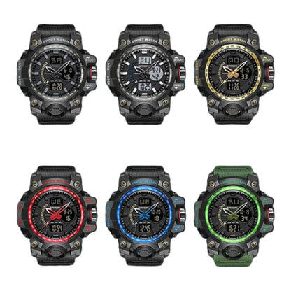 SANDA 3132 Men Multifunctional Waterproof Luminous Sports Watch(Black) - Silicone Strap Watches by SANDA | Online Shopping UK | buy2fix