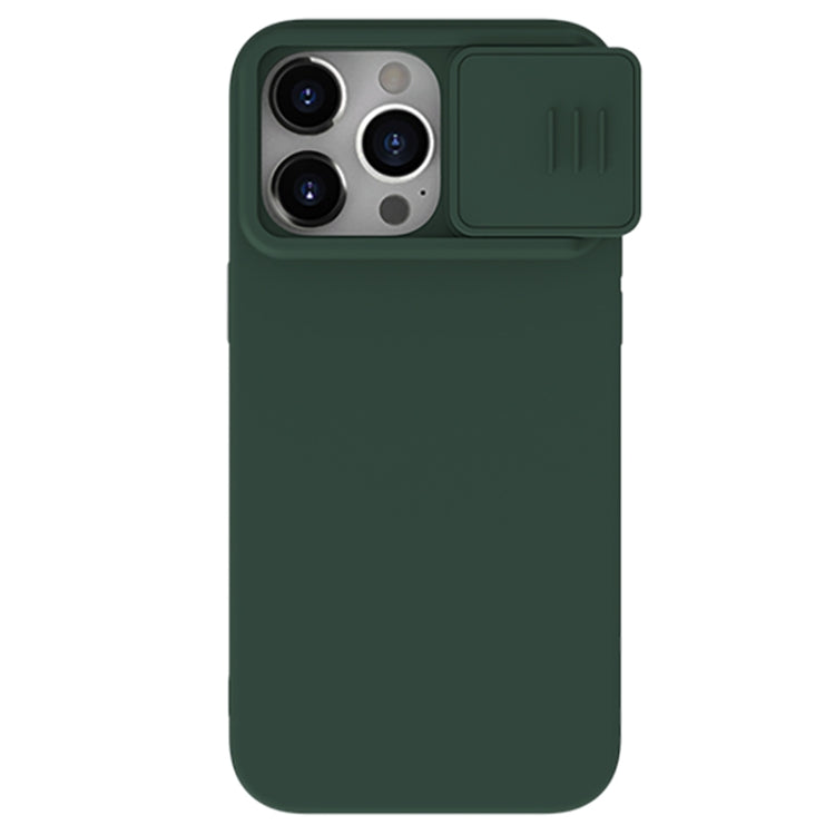 For iPhone 15 Pro NILLKIN CamShield MagSafe Liquid Silicone Phone Case(Dark Green) - iPhone 15 Pro Cases by NILLKIN | Online Shopping UK | buy2fix