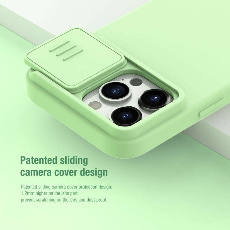 For iPhone 15 Pro NILLKIN CamShield MagSafe Liquid Silicone Phone Case(Dark Green) - iPhone 15 Pro Cases by NILLKIN | Online Shopping UK | buy2fix