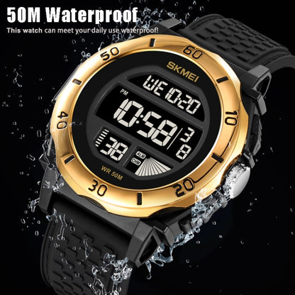 SKMEI 2099 Multifunctional Men Outdoor 50M Waterproof Luminous Digital Wrist Watch(Black) - Silicone Strap Watches by SKMEI | Online Shopping UK | buy2fix