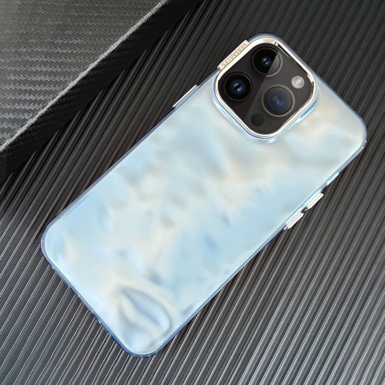 For iPhone 15 Pro Max 3D IMD Water Ripple TPU + Acrylic Electroplated Phone Case(Blue) - iPhone 15 Pro Max Cases by buy2fix | Online Shopping UK | buy2fix