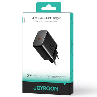 JOYROOM JR-TCF11 25W USB-C / Type-C Port Fast Charger, Specification:EU Plug(Black) - USB Charger by JOYROOM | Online Shopping UK | buy2fix