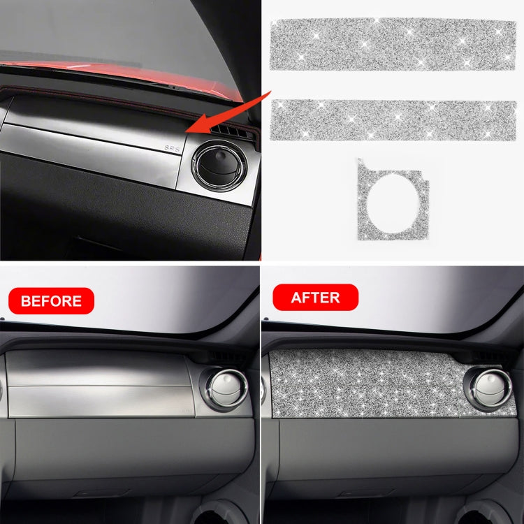 For Ford Mustang 2005-2009 Upper Part of Right Dashboard Diamond Decorative Sticker, Left Drive - Car Interior Mouldings by buy2fix | Online Shopping UK | buy2fix