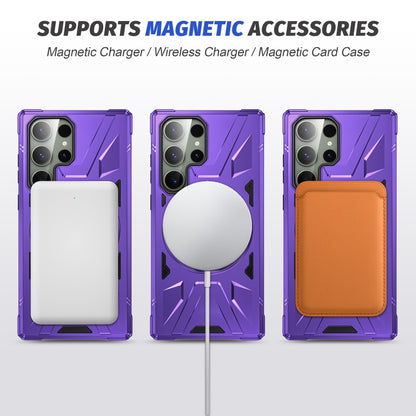 For Samsung Galaxy S23 5G MagSafe Magnetic Shockproof Phone Case with Ring Holder(Purple) - Galaxy S23 5G Cases by buy2fix | Online Shopping UK | buy2fix