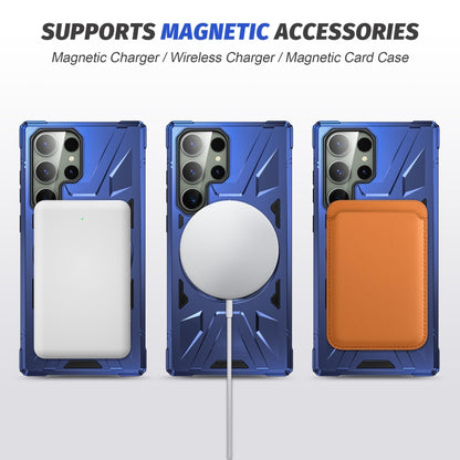 For Samsung Galaxy S23+ 5G MagSafe Magnetic Shockproof Phone Case with Ring Holder(Navy Blue) - Galaxy S23+ 5G Cases by buy2fix | Online Shopping UK | buy2fix