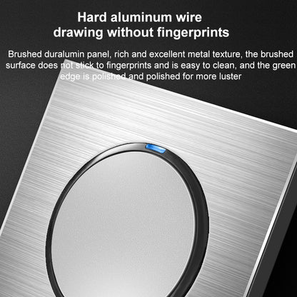 86mm Gray Aluminum Wire Drawing LED Switch Panel, Style:One Open Multiple Control - Consumer Electronics by buy2fix | Online Shopping UK | buy2fix