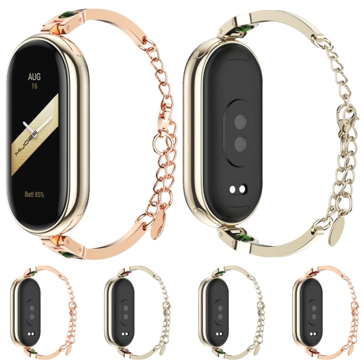 For Xiaomi Mi Band 8 / 9 / 9 NFC Mijobs Ruyi Beauty Bracelet Watch Band(Rose Gold Red) - Watch Bands by MIJOBS | Online Shopping UK | buy2fix