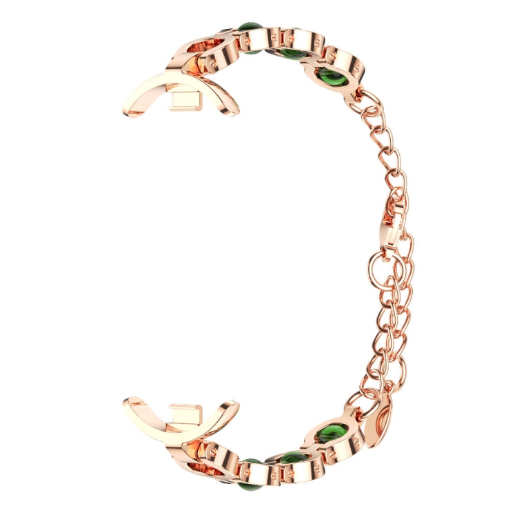 For Xiaomi Mi Band 8 / 9 / 9 NFC Mijobs Mermaid Beauty Bracelet Watch Band(Rose Gold Green) - Watch Bands by MIJOBS | Online Shopping UK | buy2fix