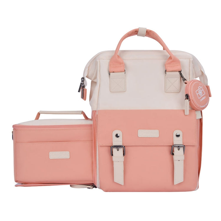 Cwatcun D87 Color Matching Camera Backpack Large Capacity Photography Bag, Size:38 x 31 x 20cm Small(Pink) - Backpack by Cwatcun | Online Shopping UK | buy2fix