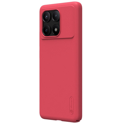 For Xiaomi Redmi K70E / Poco X6 Pro 5G NILLKIN Frosted PC Phone Case(Red) - K70E Cases by NILLKIN | Online Shopping UK | buy2fix
