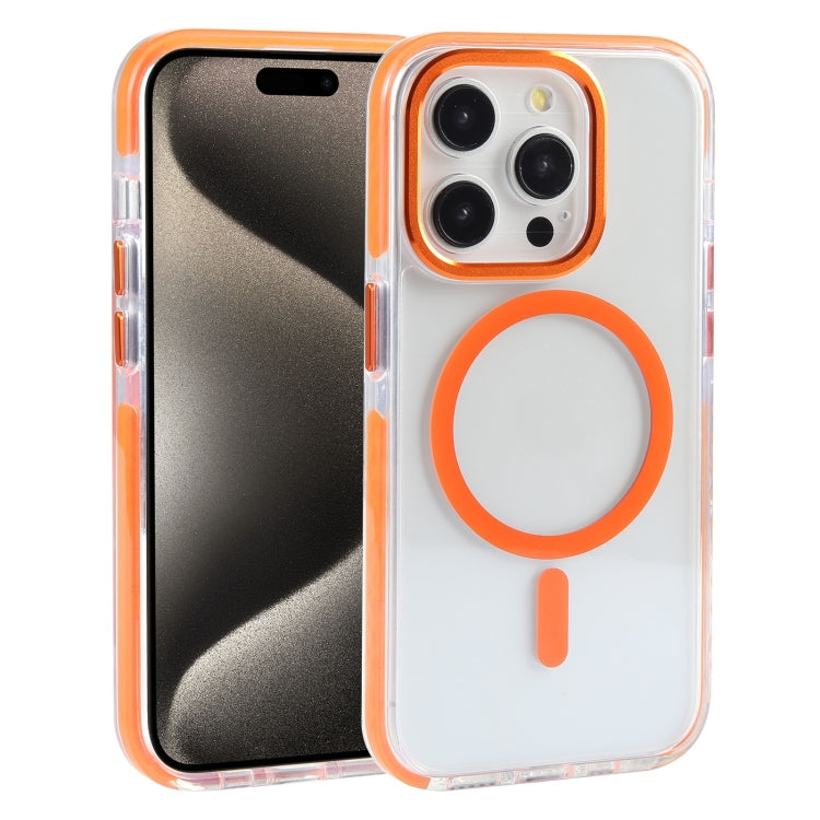 For iPhone 15 Pro Mutural Cushion Series MagSafe Magnetic Phone Case(Orange) - iPhone 15 Pro Cases by Mutural | Online Shopping UK | buy2fix