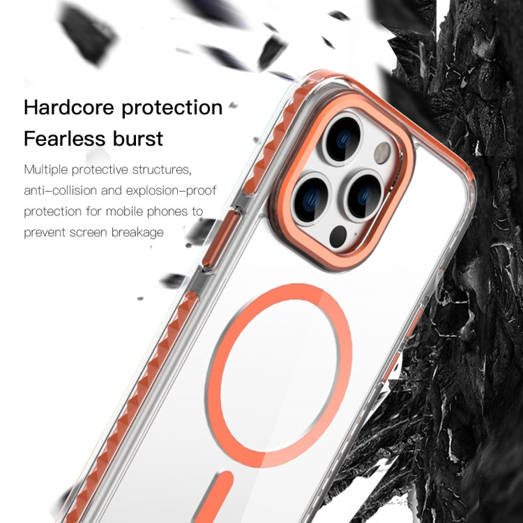 For iPhone 15 Pro Mutural Cushion Series MagSafe Magnetic Phone Case(Orange) - iPhone 15 Pro Cases by Mutural | Online Shopping UK | buy2fix