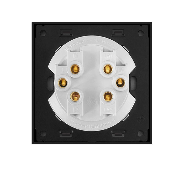 86mm Round LED Tempered Glass Switch Panel, Gray Round Glass, Style:Four Billing Control - Consumer Electronics by buy2fix | Online Shopping UK | buy2fix