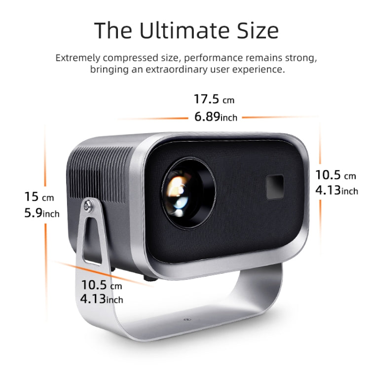 A003 150 Lumens 1280x720P 360 Degree Rotating LED Mini Android Projector, Specification:AU Plug - LED Projector by buy2fix | Online Shopping UK | buy2fix