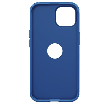 For iPhone 15 NILLKIN Super Frosted Shield Pro Phone Protective Case With LOGO Cutout(Blue) - iPhone 15 Cases by NILLKIN | Online Shopping UK | buy2fix