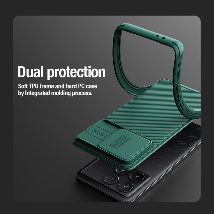 For Xiaomi Redmi K70 / K70 Pro NILLKIN CamShield Pro Magnetic PC Phone Case(Green) - K70 Cases by NILLKIN | Online Shopping UK | buy2fix