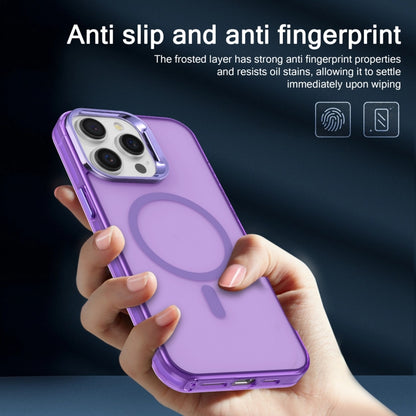 For iPhone 13 Electroplated IMD Magsafe PC Hybrid TPU Phone Case(Purple) - iPhone 13 Cases by buy2fix | Online Shopping UK | buy2fix