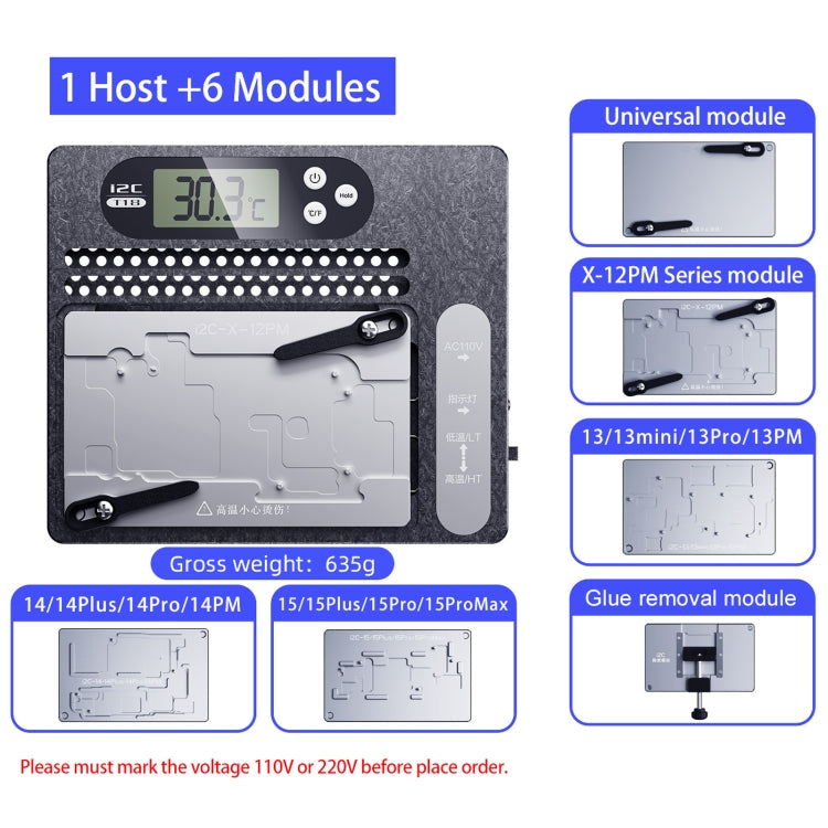 i2C T18 LCD Display PCB Motherboard Layered Desoldering Station For iPhone X-15 Pro Max with Glue Removal Module, US Plug - Repair Platform by buy2fix | Online Shopping UK | buy2fix