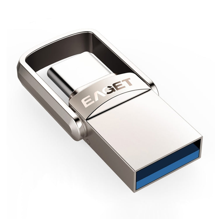 EAGET 32G USB 3.1 + USB-C Interface Metal Twister Flash U Disk, with Micro USB Adapter & Lanyard - USB Flash Drives by EAGET | Online Shopping UK | buy2fix