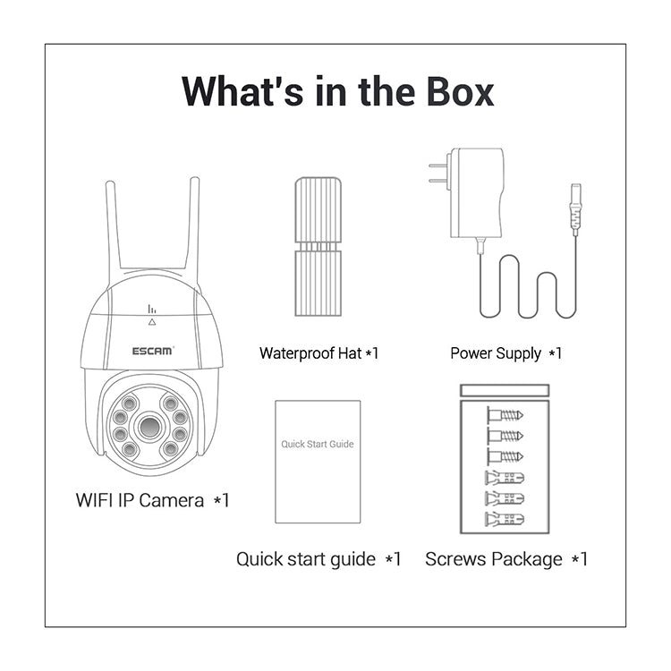 ESCAM QF518 5MP Smart WiFi IP Camera, Support AI Humanoid Detection / Auto Tracking / Dual Light Night Vision / Cloud Storage / Two Way Audio / TF Card, Plug:AU Plug(White) - Dome Camera by ESCAM | Online Shopping UK | buy2fix