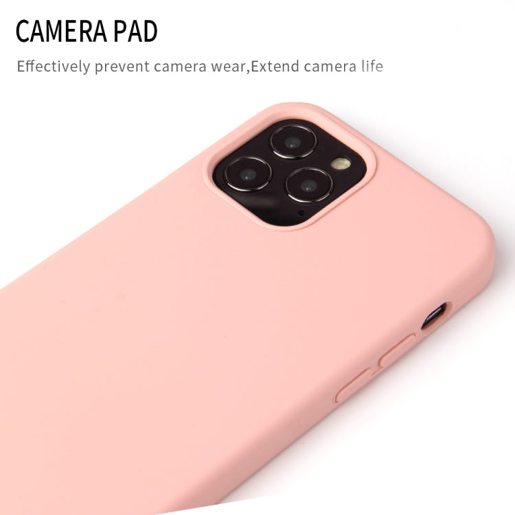 For iPhone 12 / 12 Pro Solid Color Liquid Silicone Shockproof Protective Case(Carmine) - iPhone 12 / 12 Pro Cases by buy2fix | Online Shopping UK | buy2fix