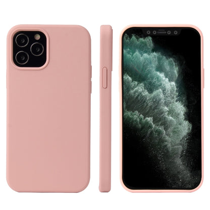 For iPhone 12 Pro Max Solid Color Liquid Silicone Shockproof Protective Case(Sakura Pink) - Apple Accessories by buy2fix | Online Shopping UK | buy2fix