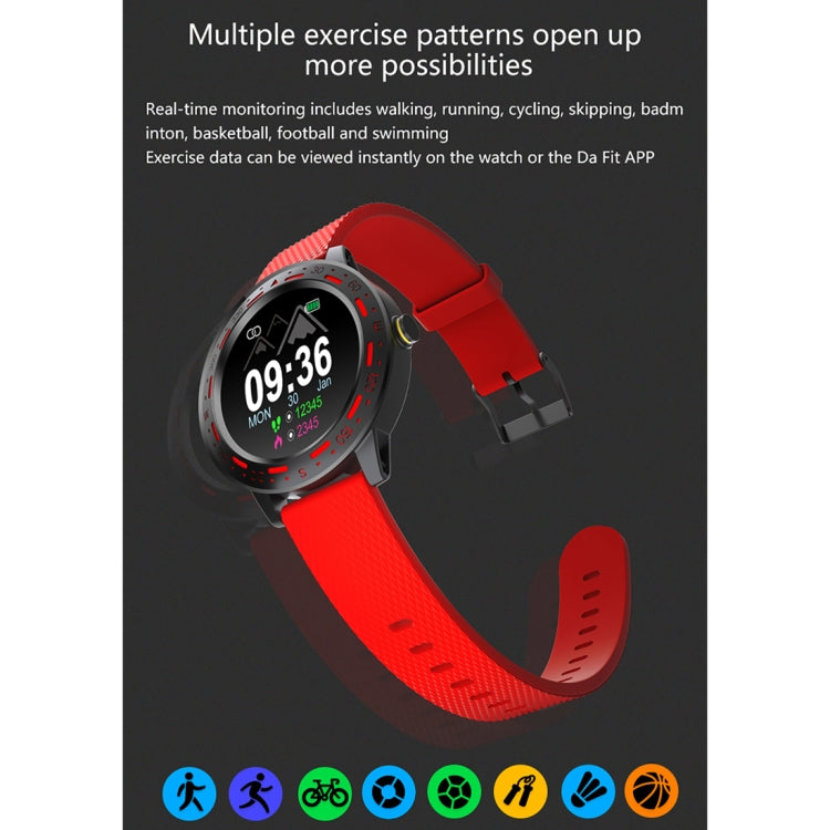 S18 1.3 inch TFT Screen IP67 Waterproof Smart Watch Bracelet, Support Sleep Monitor / Heart Rate Monitor / Blood Pressure Monitoring(Red) - Smart Wear by buy2fix | Online Shopping UK | buy2fix