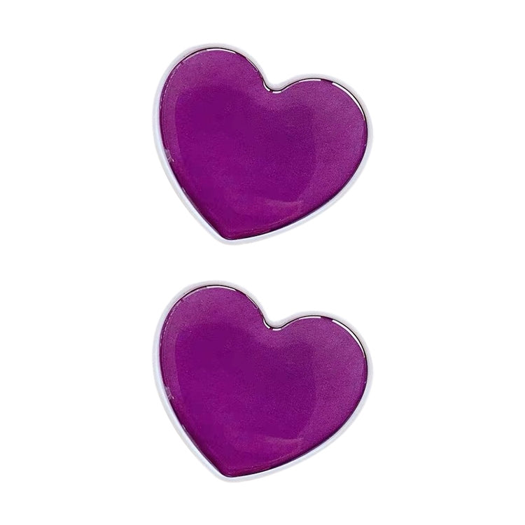 2 PCS Solid Color Love Airbag Phone Stand Ring Holder(Dark Purple) - Ring Holder by buy2fix | Online Shopping UK | buy2fix