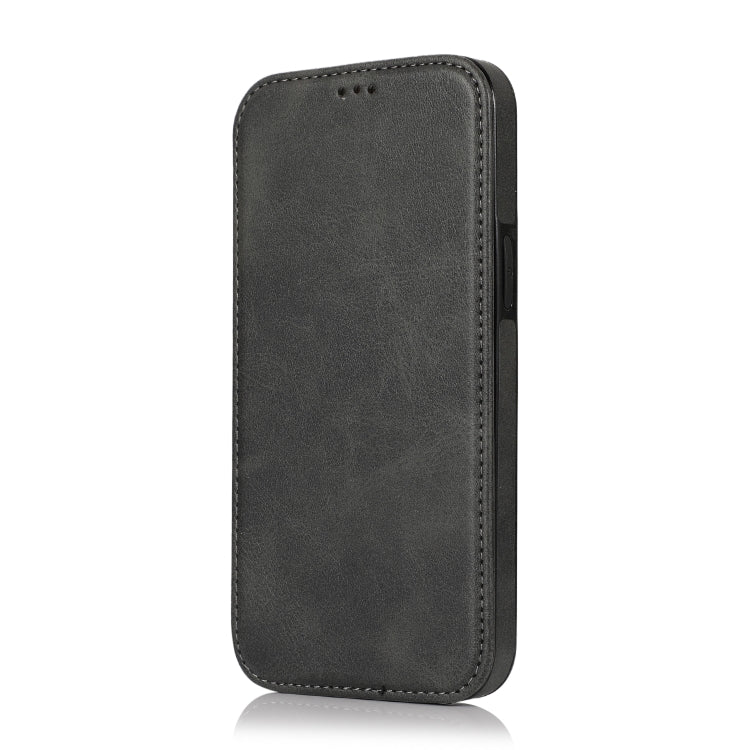 For iPhone 12 mini Strong Magnetic Closure PU + TPU Leather Case with Card Slots & Holder (Black) - Apple Accessories by buy2fix | Online Shopping UK | buy2fix