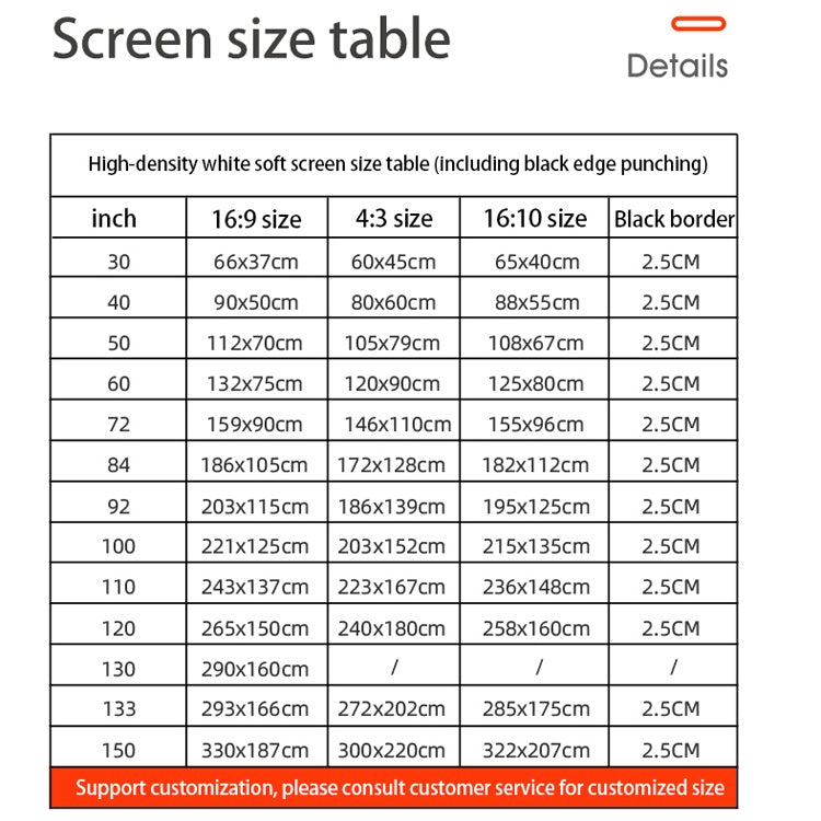 Simple Folding High Density Polyester Projector Film Curtain, Size:84 inch (16:9) Projection Area: 186x105cm - Consumer Electronics by buy2fix | Online Shopping UK | buy2fix