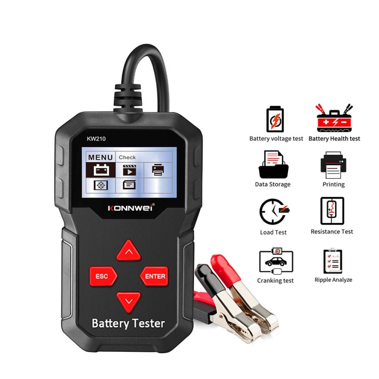 KONNWEI KW210 Car Battery Test Battery Capacity Resistance Battery Detector - In Car by KONNWEI | Online Shopping UK | buy2fix